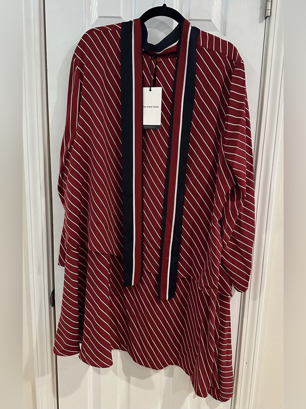 Who What Wear x Target Diagonal Stripe Layer Necktie Dress 3x NWT